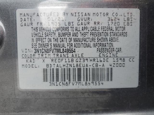 2021 NISSAN VERSA SR - 3N1CN8FV7ML849554