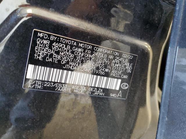 2022 LEXUS IS 300 - JTHDA1D29N5119786