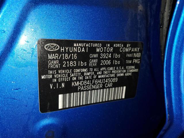 2017 HYUNDAI ELANTRA SE KMHD84LF6HU145089
