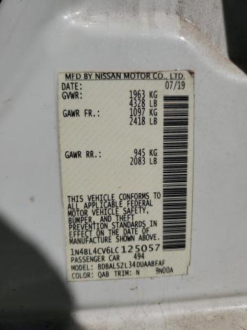 2020 NISSAN ALTIMA SR - 1N4BL4CV6LC125057