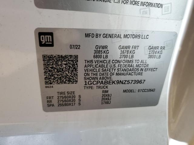 1GCPABEK9NZ573967 2022 CHEVROLET ALL Models