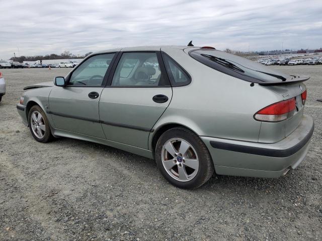 SAAB 9-3 SE 2002 green hatchbac gas YS3DF58K322008872 photo #3