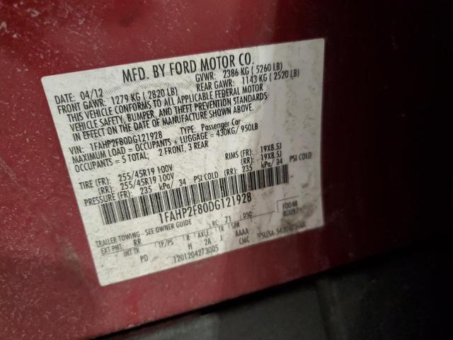 2013 FORD TAURUS LIM - 1FAHP2F80DG121928