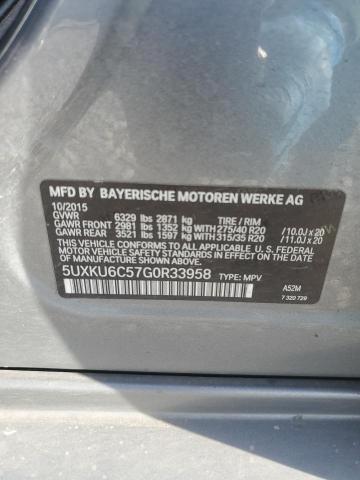 2016 BMW X6 XDRIVE5 - 5UXKU6C57G0R33958