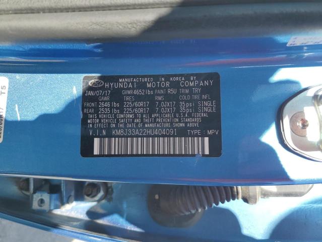 2017 HYUNDAI TUCSON LIM - KM8J33A22HU404091