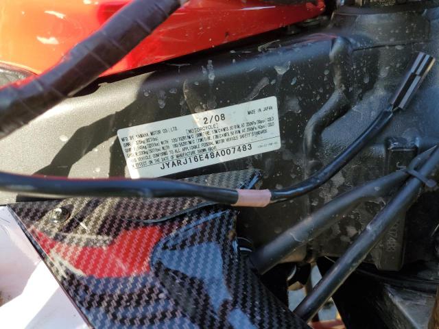 2008 YAMAHA YZFR6 JYARJ16E48A007483