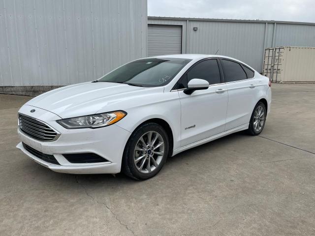 FORD FUSION S H 2017 white sedan 4d hybrid engine 3FA6P0UU5HR337204 photo #3