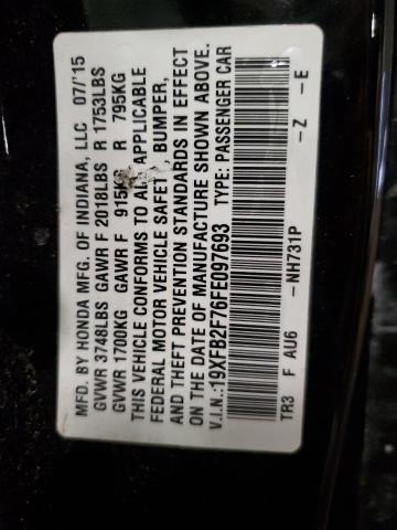 2015 HONDA CIVIC SE 19XFB2F76FE097693