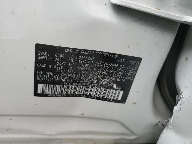2021 SUBARU ASCENT PRE 4S4WMAEDXM3447810