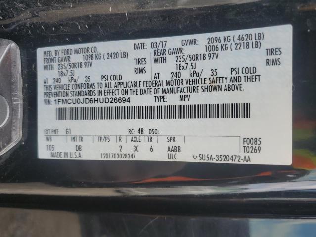 2017 FORD ESCAPE TIT - 1FMCU0JD6HUD26694