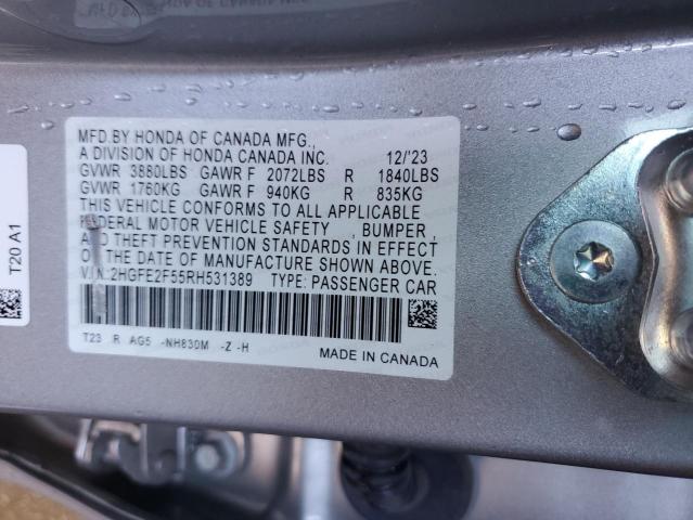 2024 HONDA CIVIC SPOR - 2HGFE2F55RH531389