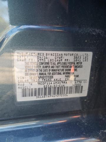 2016 NISSAN SENTRA S - 3N1AB7AP4GY270306