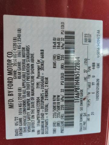 1FA6P8TH4N5122804 2022 FORD ALL Models