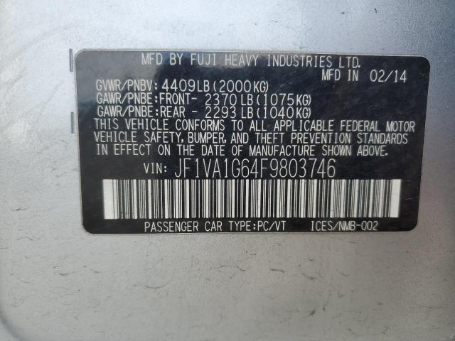 2015 SUBARU WRX LIMITE JF1VA1G64F9803746