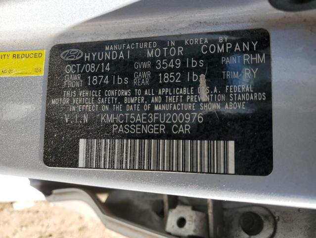 2015 HYUNDAI ACCENT GS KMHCT5AE3FU200976