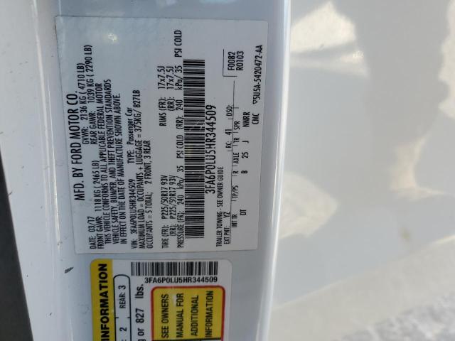 2017 FORD FUSION SE - 3FA6P0LU5HR344509