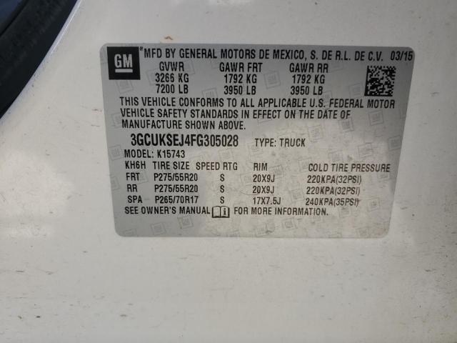 2015 CHEVROLET SILVERADO - 3GCUKSEJ4FG305028