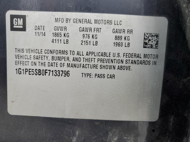 2015 CHEVROLET CRUZE LT - 1G1PE5SB0F7133796