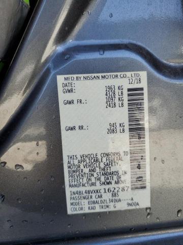 2019 NISSAN ALTIMA S - 1N4BL4BVXKC162287