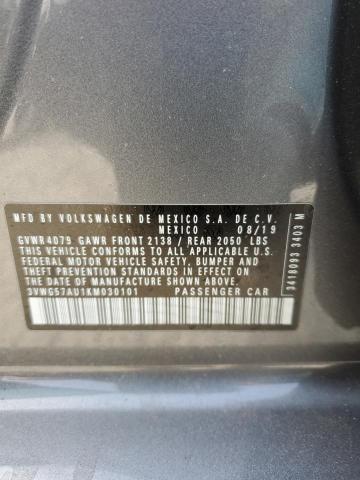 2019 VOLKSWAGEN GOLF S 3VWG57AU1KM030101