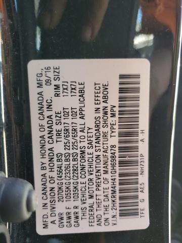 2016 HONDA CR-V SE - 2HKRM4H41GH698478