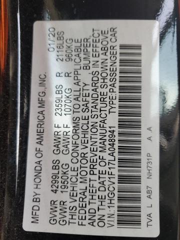 2020 HONDA ACCORD LX - 1HGCV1F17LA048941