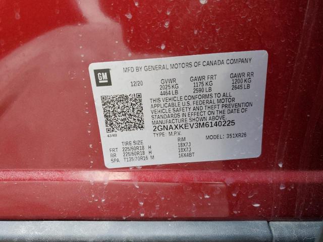 2021 CHEVROLET EQUINOX LT - 2GNAXKEV3M6140225