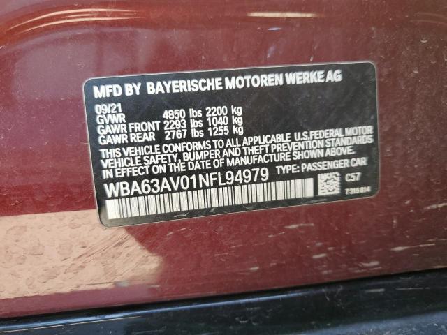 2022 BMW 430I GRAN WBA63AV01NFL94979