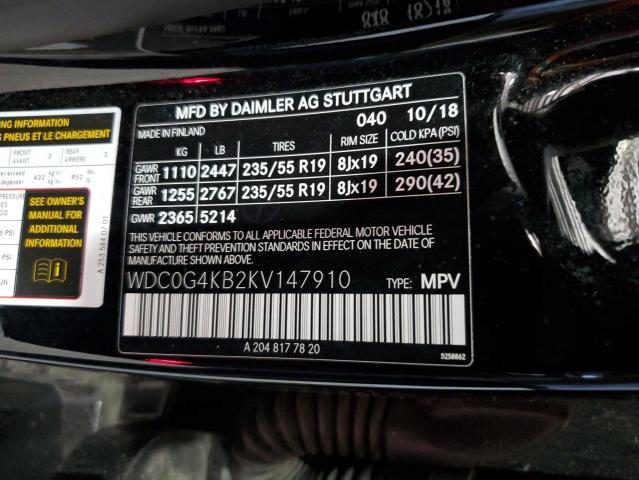 2019 MERCEDES-BENZ GLC 300 4M - WDC0G4KB2KV147910