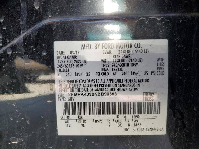 2019 FORD EDGE SEL - 2FMPK4J98KBB90303