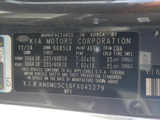 2015 KIA SEDONA EX KNDMC5C16F6045279