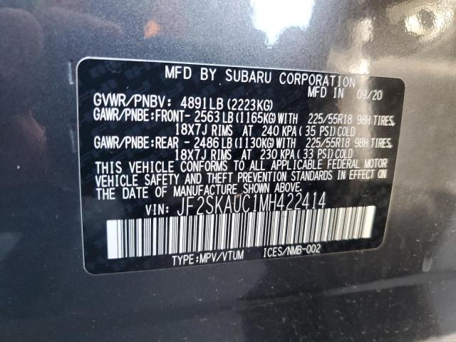 2021 SUBARU FORESTER L - JF2SKAUC1MH422414