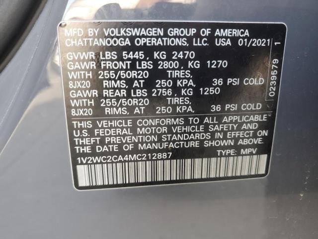 2021 VOLKSWAGEN ATLAS CROS - 1V2WC2CA4MC212887