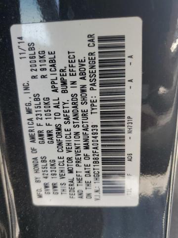 2015 HONDA ACCORD EXL - 1HGCT1B82FA004939