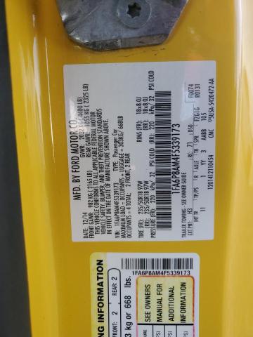 2015 FORD MUSTANG - 1FA6P8AM4F5339173
