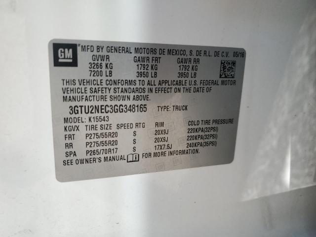 2016 GMC SIERRA K15 - 3GTU2NEC3GG348165