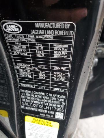 2020 LAND ROVER RANGE ROVE - SALZJ2FX5LH117995