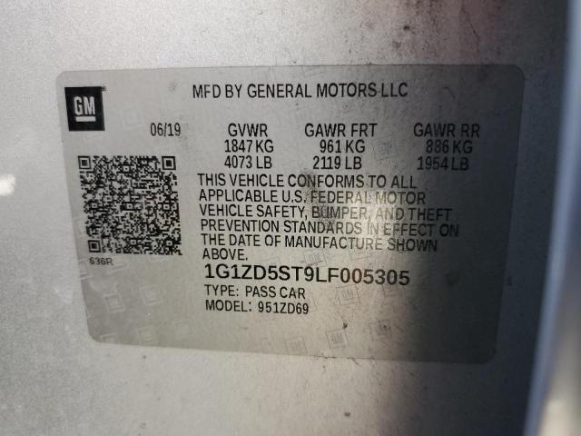 2020 CHEVROLET MALIBU LT 1G1ZD5ST9LF005305