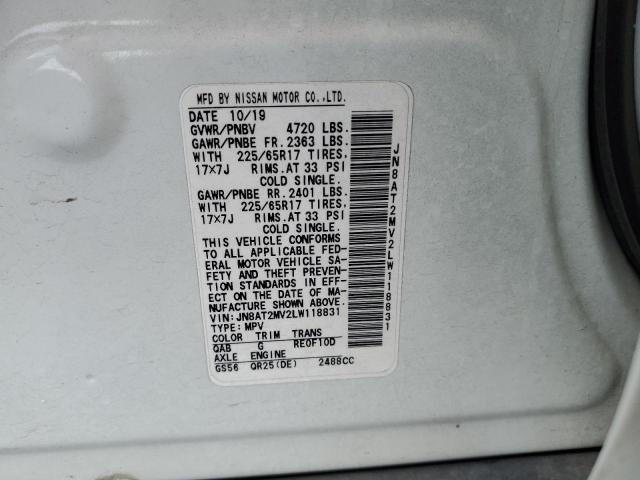JN8AT2MV2LW118831 2020 NISSAN ROGUE