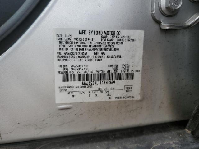 2020 FORD ECOSPORT T - MAJ6S3KL1LC350369
