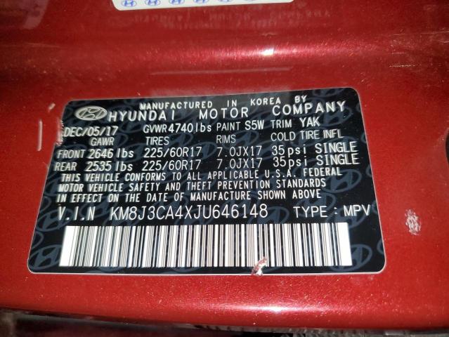 2018 HYUNDAI TUCSON SEL - KM8J3CA4XJU646148