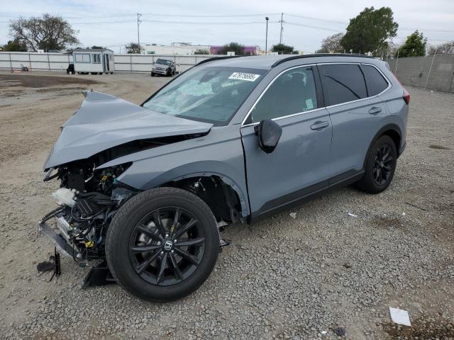 HONDA CR-V SPORT 2024 gray  hybrid engine 7FARS6H58RE079411 photo #1