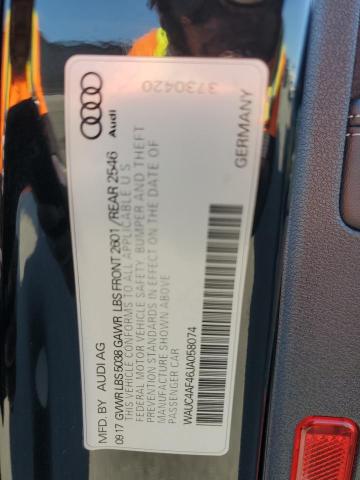 2018 AUDI S4 PRESTIG WAUC4AF46JA058074