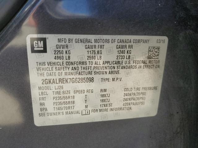 2016 GMC TERRAIN DE - 2GKALREK7G6285098