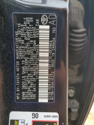2016 TOYOTA COROLLA L - 2T1BURHE7GC709459