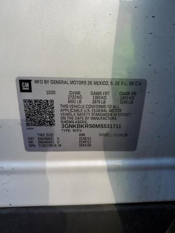 2021 CHEVROLET BLAZER RS - 3GNKBKRS0MS531711