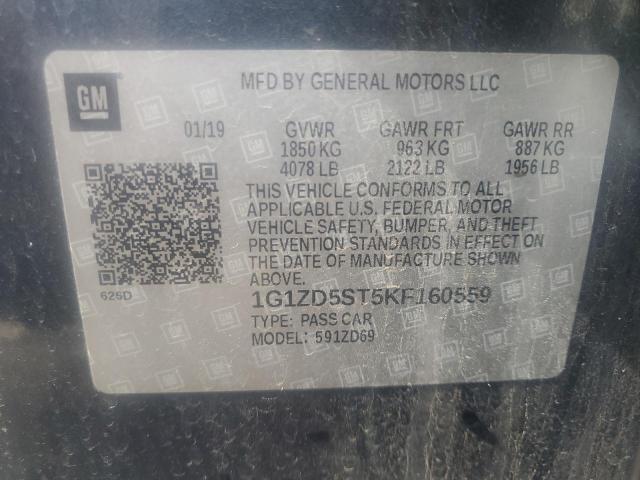 2019 CHEVROLET MALIBU LT 1G1ZD5ST5KF160559