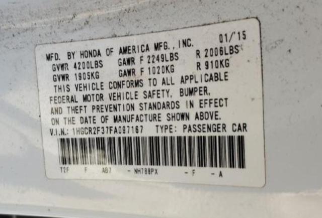 2015 HONDA ACCORD LX - 1HGCR2F37FA097167