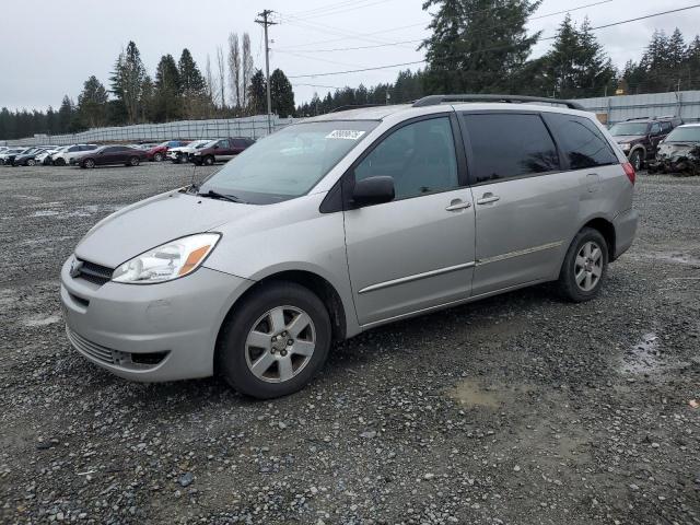 TOYOTA SIENNA CE 2004 silver  gas 5TDZA23C04S106344 photo #1