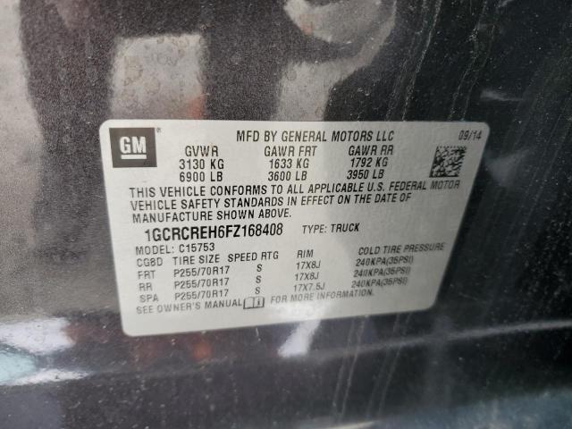 2015 CHEVROLET SILVERADO - 1GCRCREH6FZ168408
